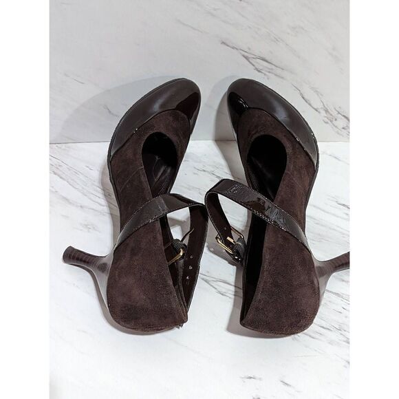 Franco Sarto Women's Brown Suede Mary Jane Heels Size 8M NWT - Picture 5 of 6